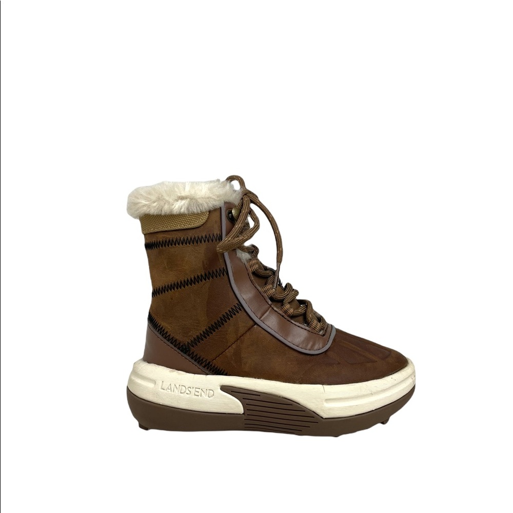 Lands End Winter Boots Toddler 10 Fleece Shearling Trim